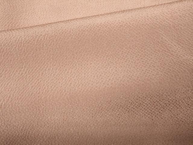 平和屋着物●上質な色無地　作家物　一斤染色　鬼しぼ縮緬　正絹　逸品　CABA1838ut