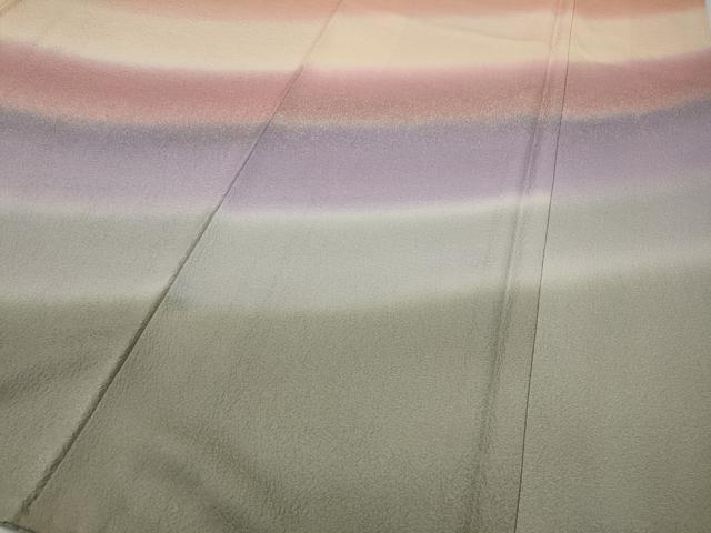 平和屋着物●訪問着　霞文　暈し染め　正絹　逸品　CABA1849ut