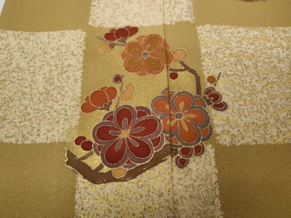 平和屋着物●訪問着　草花丸文　金彩　正絹　逸品　CABA1856ut