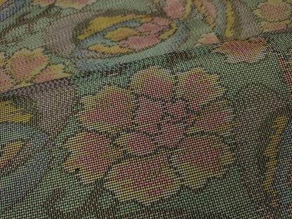 平和屋着物●本場大島紬 7マルキ 舞蝶花唐草文 正絹 逸品 CABA1861ut
