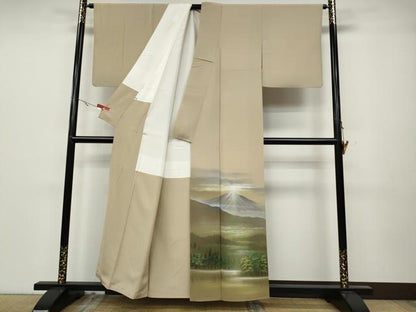 平和屋着物●豪華色留袖　作家物　手描き　遠山草木文　正絹　逸品　CABA1863ut