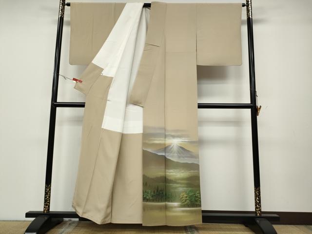 平和屋着物●豪華色留袖　作家物　手描き　遠山草木文　正絹　逸品　CABA1863ut