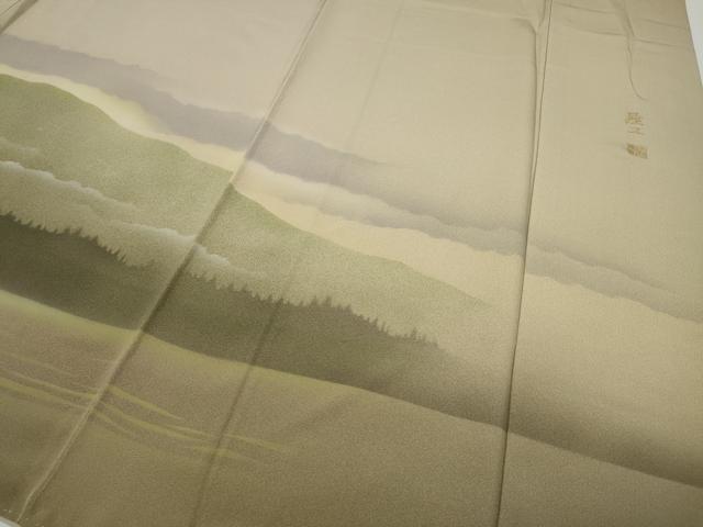 平和屋着物●豪華色留袖　作家物　手描き　遠山草木文　正絹　逸品　CABA1863ut