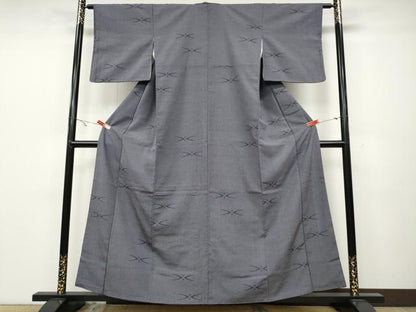 平和屋着物●本塩沢 110亀甲 吉祥文 正絹 逸品 CABA1867ut