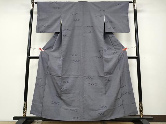 平和屋着物●本塩沢 110亀甲 吉祥文 正絹 逸品 CABA1867ut