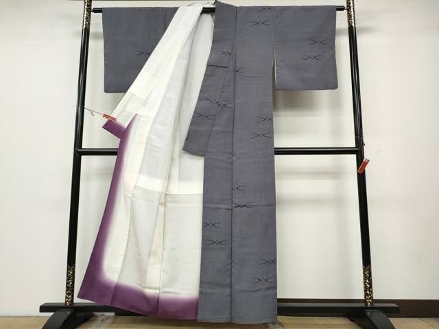 平和屋着物●本塩沢 110亀甲 吉祥文 正絹 逸品 CABA1867ut