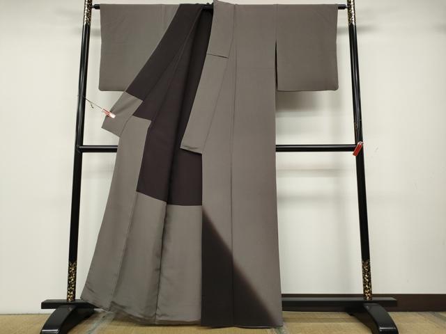 平和屋着物●色留訪問着　霞文　暈し染め　鬼しぼ縮緬　正絹　逸品　CABA1868ut