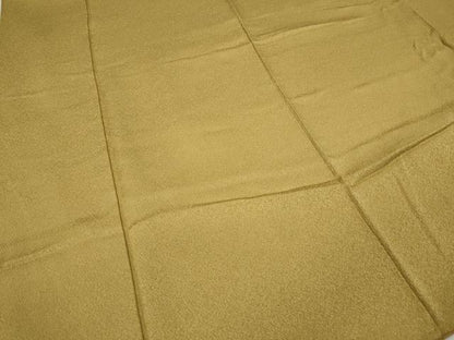 平和屋着物●上質な色無地　霞地紋　黄金色　正絹　逸品　CABA1880ut