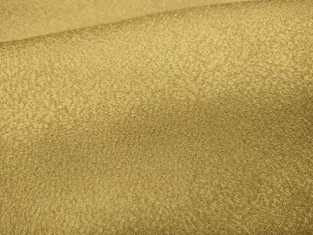 平和屋着物●上質な色無地　霞地紋　黄金色　正絹　逸品　CABA1880ut