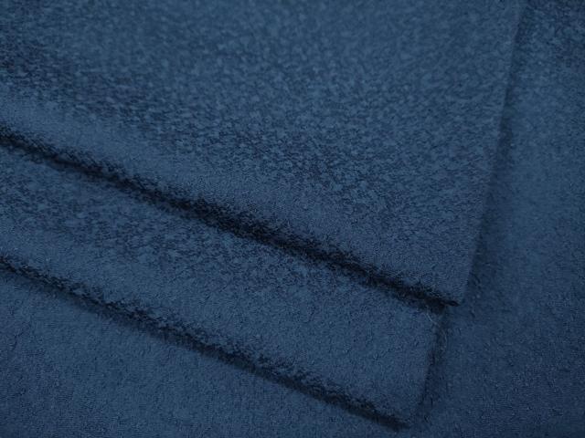 平和屋着物●上質な色無地 紋意匠 留紺色 正絹 逸品 CABA1881ut