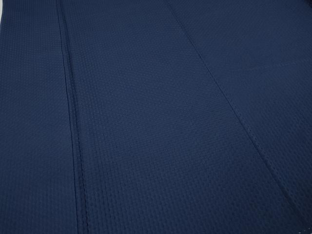 平和屋着物●上質な色無地 霞地紋 深縹色 正絹 逸品 未使用 CABA1883ut