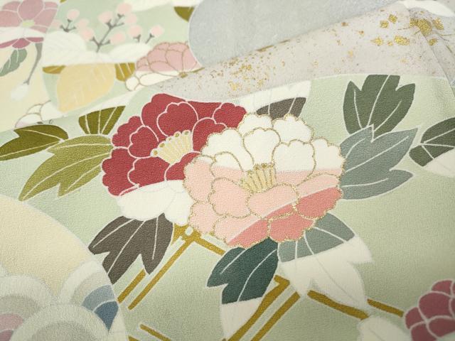 平和屋着物●訪問着 刺繍 道長草花文 金彩 正絹 逸品 CABA1885ut