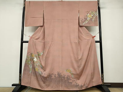 平和屋着物●訪問着　辻が花　シルエット　金彩　正絹　逸品　CABA1889ut