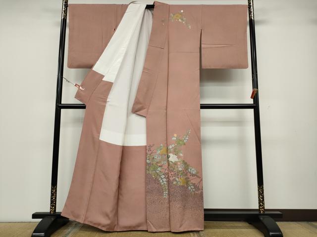 平和屋着物●訪問着　辻が花　シルエット　金彩　正絹　逸品　CABA1889ut