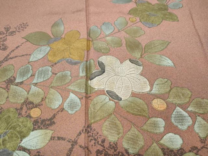 平和屋着物●訪問着　辻が花　シルエット　金彩　正絹　逸品　CABA1889ut