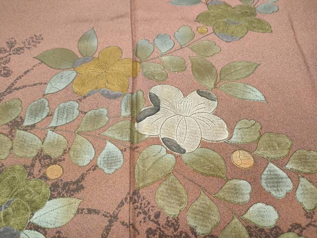 平和屋着物●訪問着　辻が花　シルエット　金彩　正絹　逸品　CABA1889ut