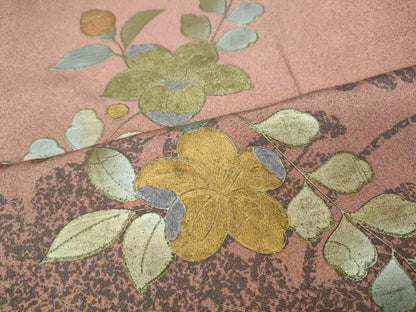 平和屋着物●訪問着　辻が花　シルエット　金彩　正絹　逸品　CABA1889ut