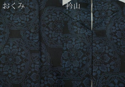 平和屋着物●本場大島紬 7マルキ 絵皿花文 正絹 逸品 CABA1893ut