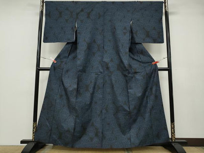 平和屋着物●本場大島紬 7マルキ 絵皿花文 正絹 逸品 CABA1893ut