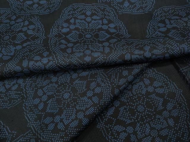平和屋着物●本場大島紬 7マルキ 絵皿花文 正絹 逸品 CABA1893ut