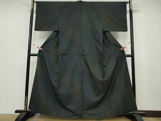 平和屋着物●上質な紬 縞 正絹 逸品 CABA1896ut
