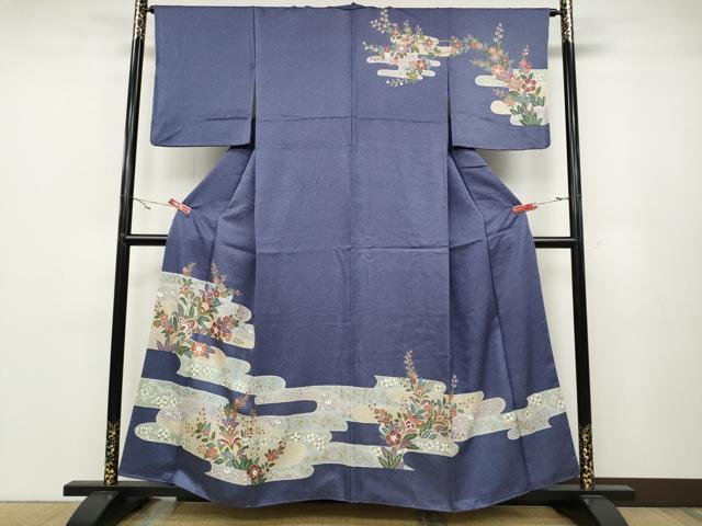 平和屋着物●訪問着 エ霞更紗花文 金彩 正絹 逸品 CABA1899ut