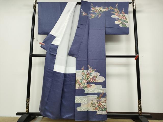 平和屋着物●訪問着 エ霞更紗花文 金彩 正絹 逸品 CABA1899ut