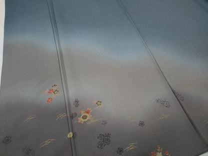平和屋着物●豪華色留袖 流水芝草花文 暈し染め 金彩 阪急百貨店扱い 正絹 逸品 CABA1905ut