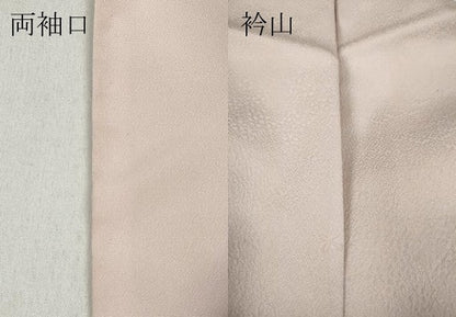 平和屋着物●上質な色無地　草花地紋　薄桜色　正絹　逸品　CABA1907ut