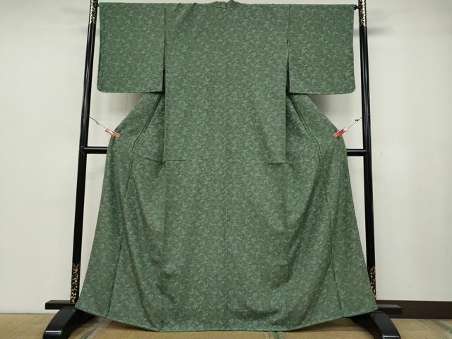 平和屋着物●上質な小紋　ふくら雀　笹竹文　阪急百貨店扱い　正絹　逸品　未使用　CABA1908ut