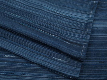 平和屋着物●上質な紬　横段文　正絹　逸品　CABA1910ut