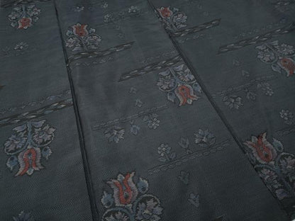 平和屋着物●本場大島紬 吉祥花文 正絹 逸品 CABA1913ut