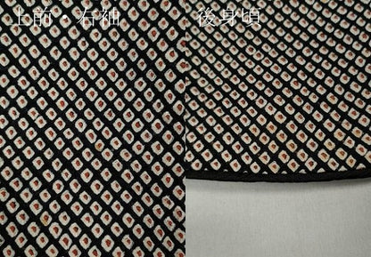 平和屋着物●大変加工の良い総絞り小紋　黒地　正絹　逸品　CABA1914ut