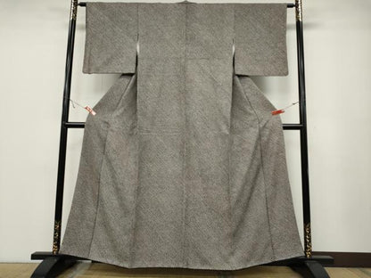 平和屋着物●大変加工の良い総絞り小紋　黒地　正絹　逸品　CABA1914ut