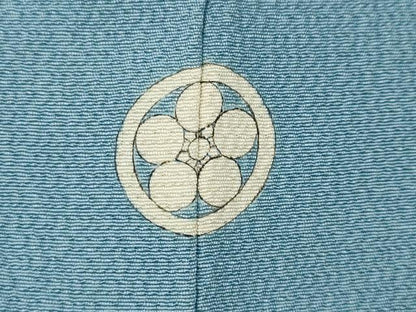 平和屋着物●上質な色無地　作家物　霞地紋　勿忘草色　正絹　逸品　CABA1916ut