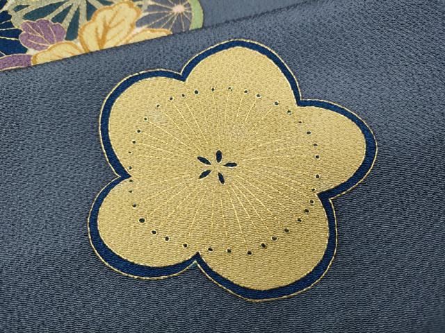 平和屋着物●訪問着　舞花文　金彩　鬼しぼ縮緬　正絹　逸品　CABA1917ut