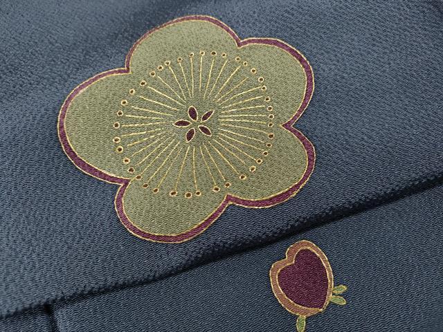 平和屋着物●訪問着　舞花文　金彩　鬼しぼ縮緬　正絹　逸品　CABA1917ut