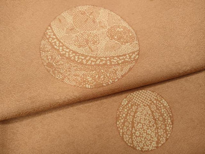 平和屋着物●上質な紬 草花鞠文 正絹 逸品 CABA1922ut