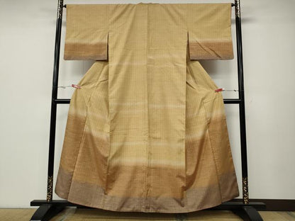 平和屋着物●訪問着 紬地 霞文 正絹 逸品 CABA1930ut