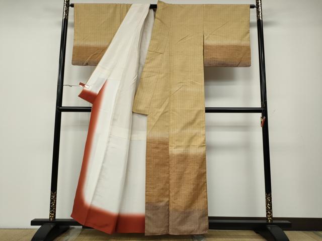平和屋着物●訪問着 紬地 霞文 正絹 逸品 CABA1930ut
