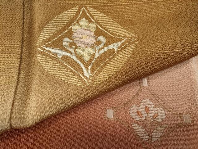 平和屋着物●訪問着 吉祥花文 暈し染め 金彩 鬼しぼ縮緬 正絹 逸品 CABA1936ut
