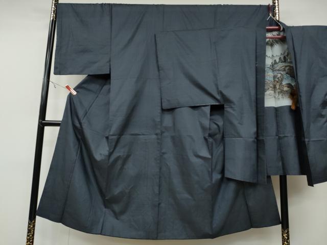 平和屋着物●男性 本場大島紬 アンサンブル 100亀甲 総詰め 羽織紐付き 正絹 逸品 CABA1938ut