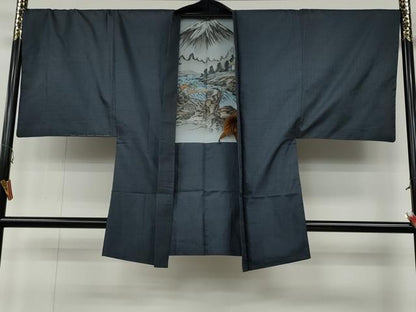 平和屋着物●男性 本場大島紬 アンサンブル 100亀甲 総詰め 羽織紐付き 正絹 逸品 CABA1938ut