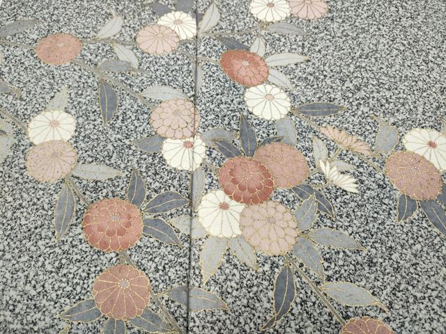 平和屋着物●訪問着　立波草花文　金彩　正絹　逸品　CABA1940ut