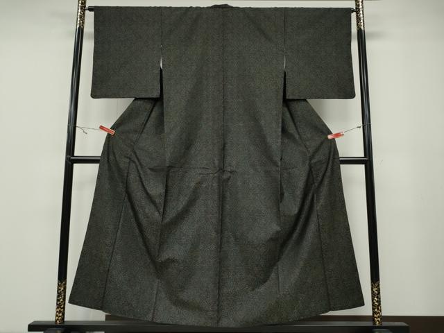 平和屋着物○本場大島紬 吉祥花文 正絹 逸品 CABA1951ut