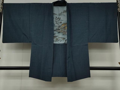 平和屋着物●男性　本場大島紬　アンサンブル　吉祥文　証紙付き　正絹　逸品　CABA1960ut