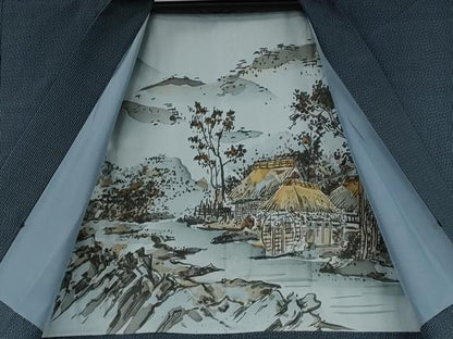 平和屋着物●男性　本場大島紬　アンサンブル　吉祥文　証紙付き　正絹　逸品　CABA1960ut