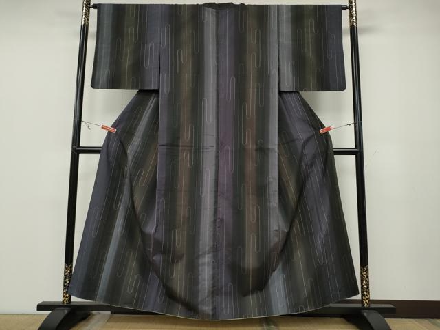 平和屋着物●上質な紬 エ霞間道 正絹 逸品 CABA1962ut