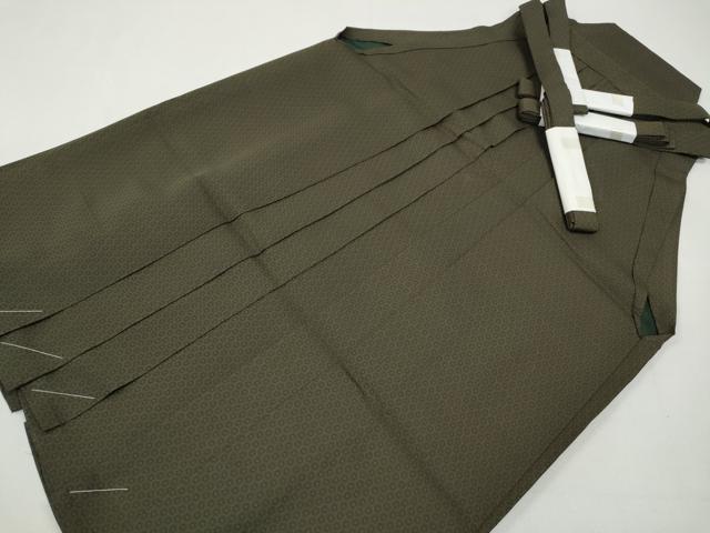 平和屋着物●男性 馬乗り袴 亀甲文 正絹 逸品 未使用 CABA1988ut