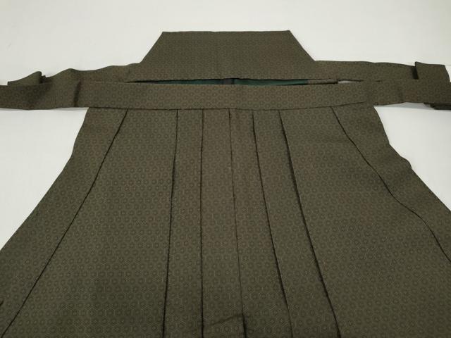 平和屋着物●男性 馬乗り袴 亀甲文 正絹 逸品 未使用 CABA1988ut